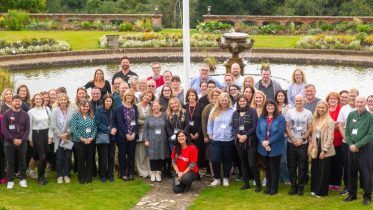 Fire Fighters Charity staff at Harcombe House
