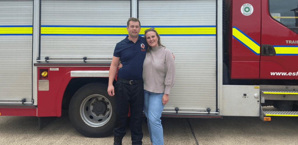 East Sussex on-call firefighter George Christmas and his wife